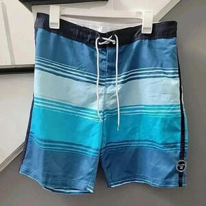 Billabong Mens Sz 34 Boardshorts Drawstring Multicolor Blue Striped